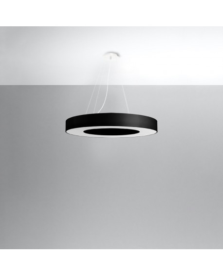 Żyrandol SATURNO SLIM 70 czarny Sollux SL.0754