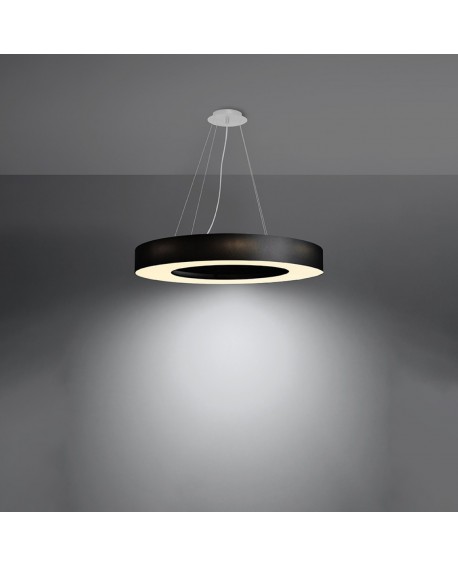 Żyrandol SATURNO SLIM 70 czarny Sollux SL.0754