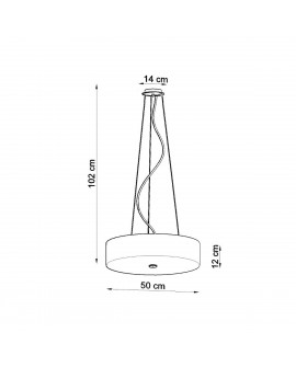 Żyrandol SKALA 50 czarny Sollux SL.0758