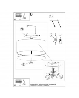 Plafon SKALA 30 biały Sollux SL.0759