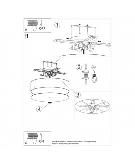 Plafon SKALA 50 biały Sollux SL.0761
