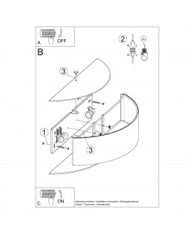 Kinkiet SKALA czarny Sollux SL.0764
