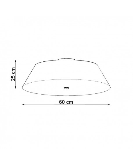 Plafon VEGA 60 czarny Sollux SL.0768