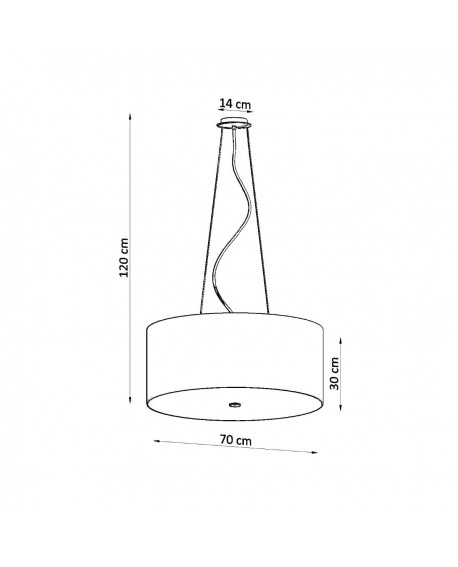 Żyrandol OTTO 70 czarny Sollux SL.0790