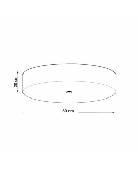 Plafon SKALA 80 biały Sollux SL.0813