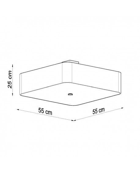 Plafon LOKKO 55 czarny Sollux SL.0826