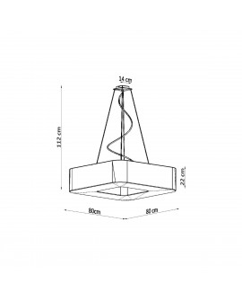 Żyrandol URANO 80 czarny Sollux SL.0828