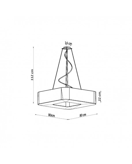 Żyrandol URANO 80 czarny Sollux SL.0828