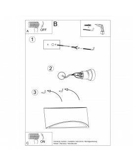 Kinkiet ceramiczny VIXEN Sollux SL.0834