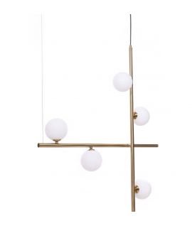 LAMPA WISZĄCA SUFITOWA NOWOCZESNA MOSIĘŻNA RIANZA W5 LUMINA DECO