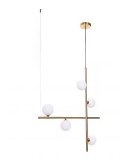 LAMPA WISZĄCA SUFITOWA NOWOCZESNA MOSIĘŻNA RIANZA W5 LUMINA DECO