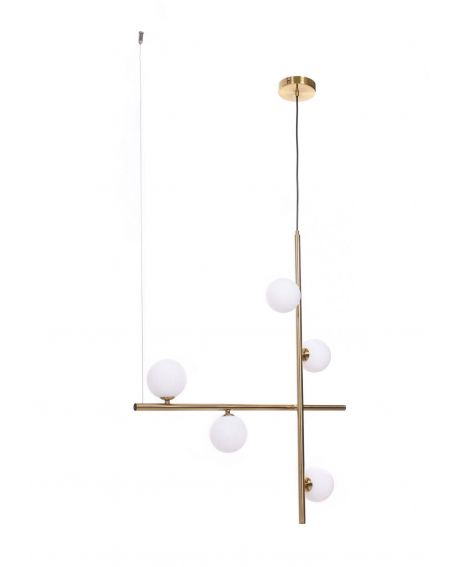 LAMPA WISZĄCA SUFITOWA NOWOCZESNA MOSIĘŻNA RIANZA W5 LUMINA DECO