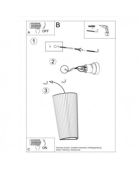 Kinkiet ceramiczny LANA Sollux SL.0838