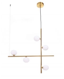 LAMPA WISZĄCA SUFITOWA NOWOCZESNA MOSIĘŻNA RIANZA W5 LUMINA DECO