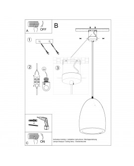 Lampa wisząca ceramiczna BUKANO Sollux SL.0842