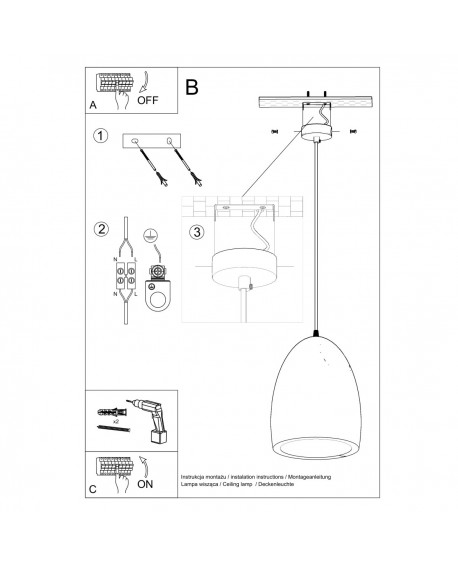 Lampa wisząca ceramiczna BUKANO Sollux SL.0842