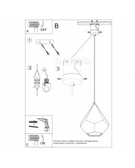 Lampa wisząca ceramiczna PAVLUS Sollux SL.0844