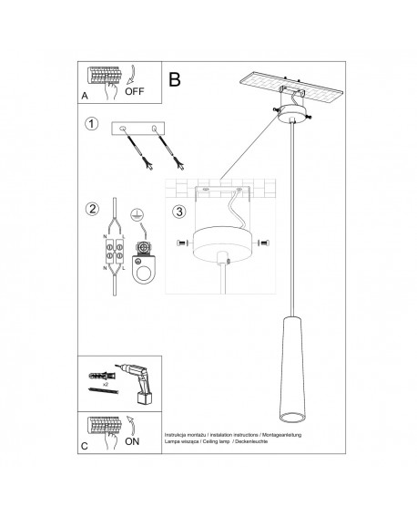 Lampa wisząca ceramiczna ELECTRA Sollux SL.0845