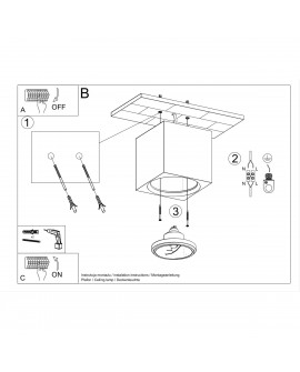 Plafon ceramiczny SEIDA Sollux SL.0850