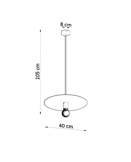 Lampa wisząca FLAVIO czarna Sollux SL.0853