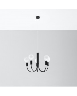 Żyrandol PICCOLO 5 czarny Sollux SL.0855