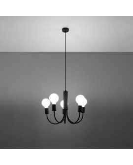 Żyrandol PICCOLO 5 czarny Sollux SL.0855