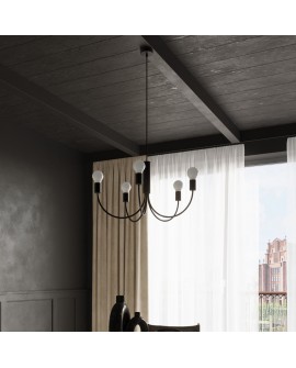 Żyrandol PICCOLO 5 czarny Sollux SL.0855