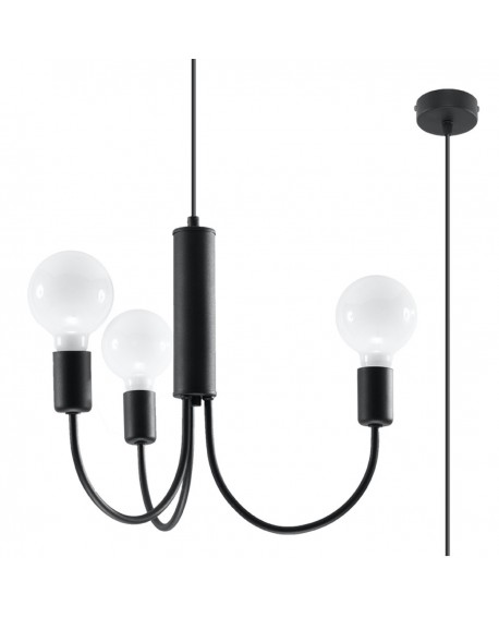 Żyrandol PICCOLO 3 czarny Sollux SL.0856