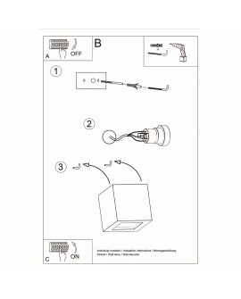 Kinkiet ceramiczny LEO szary Sollux SL.0871