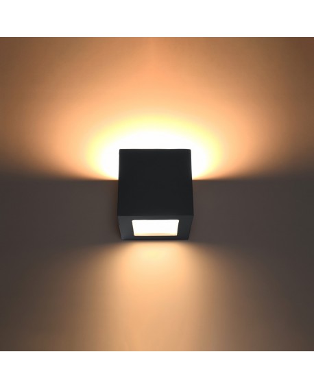 Kinkiet ceramiczny LEO czarny Sollux SL.0872