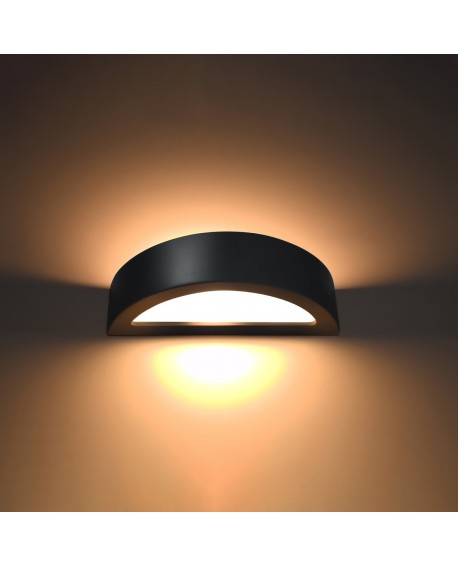 Kinkiet ceramiczny ATENA czarny Sollux SL.0874