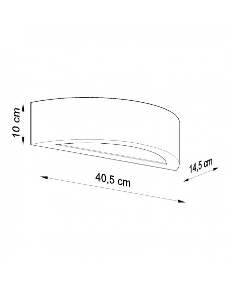 Kinkiet ceramiczny ATENA czarny Sollux SL.0874