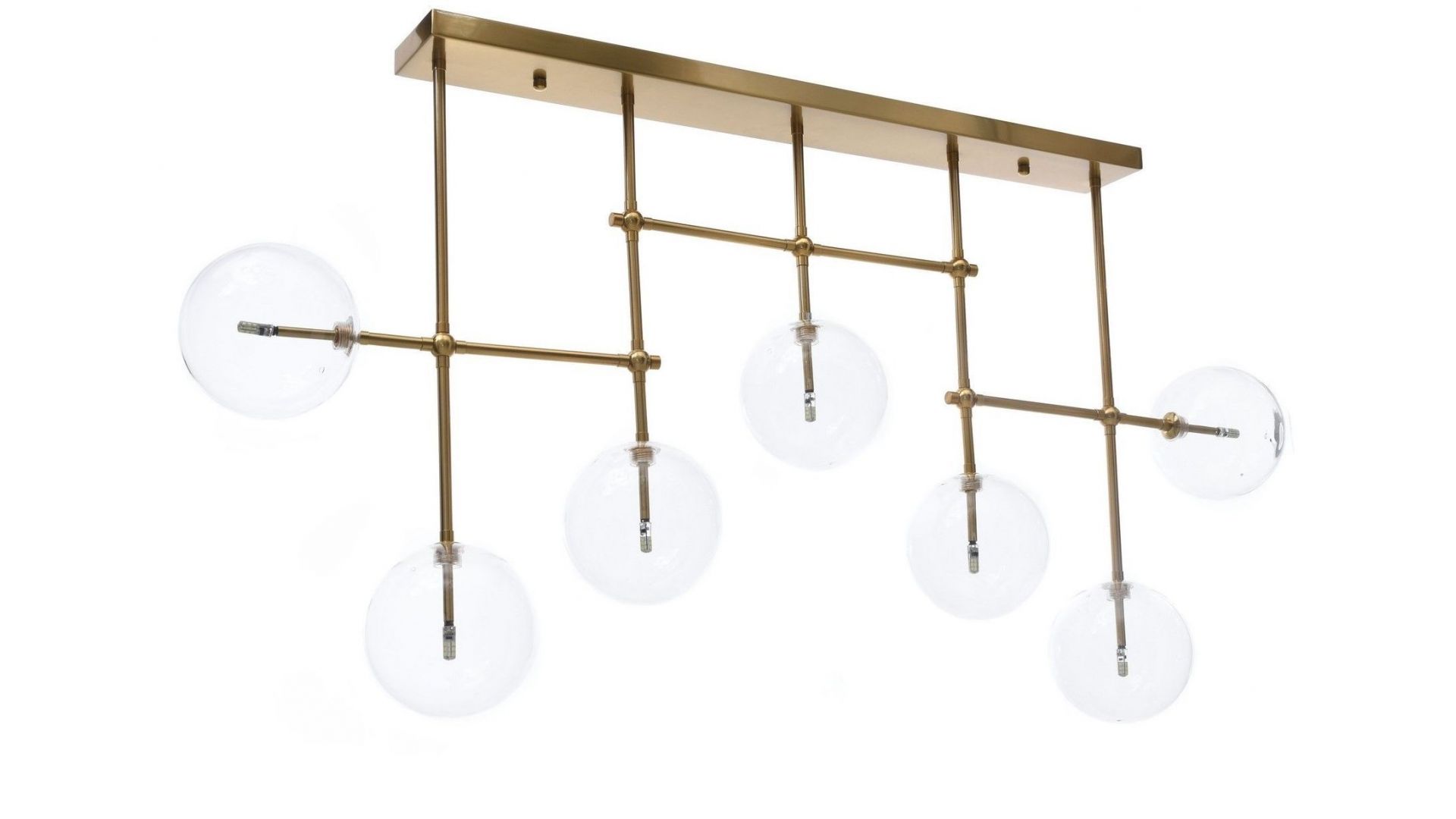 LAMPA SUFITOWA PLAFON NOWOCZESNA ZŁOTO SZCZOTKOWANE BERGAMO W7 LUMINA DECO