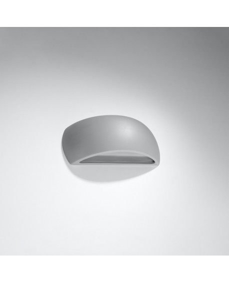 Kinkiet ceramiczny PONTIUS szary Sollux SL.0875