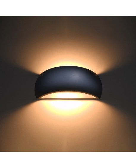 Kinkiet ceramiczny PONTIUS szary Sollux SL.0875