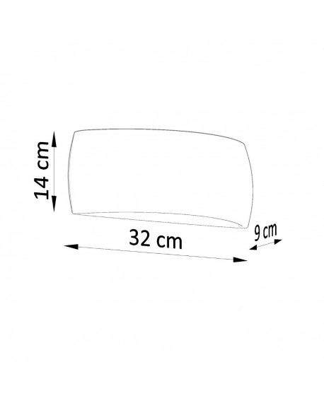 Kinkiet ceramiczny PONTIUS szary Sollux SL.0875