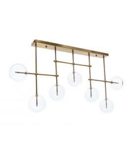 LAMPA SUFITOWA PLAFON NOWOCZESNA ZŁOTO SZCZOTKOWANE BERGAMO W7 LUMINA DECO