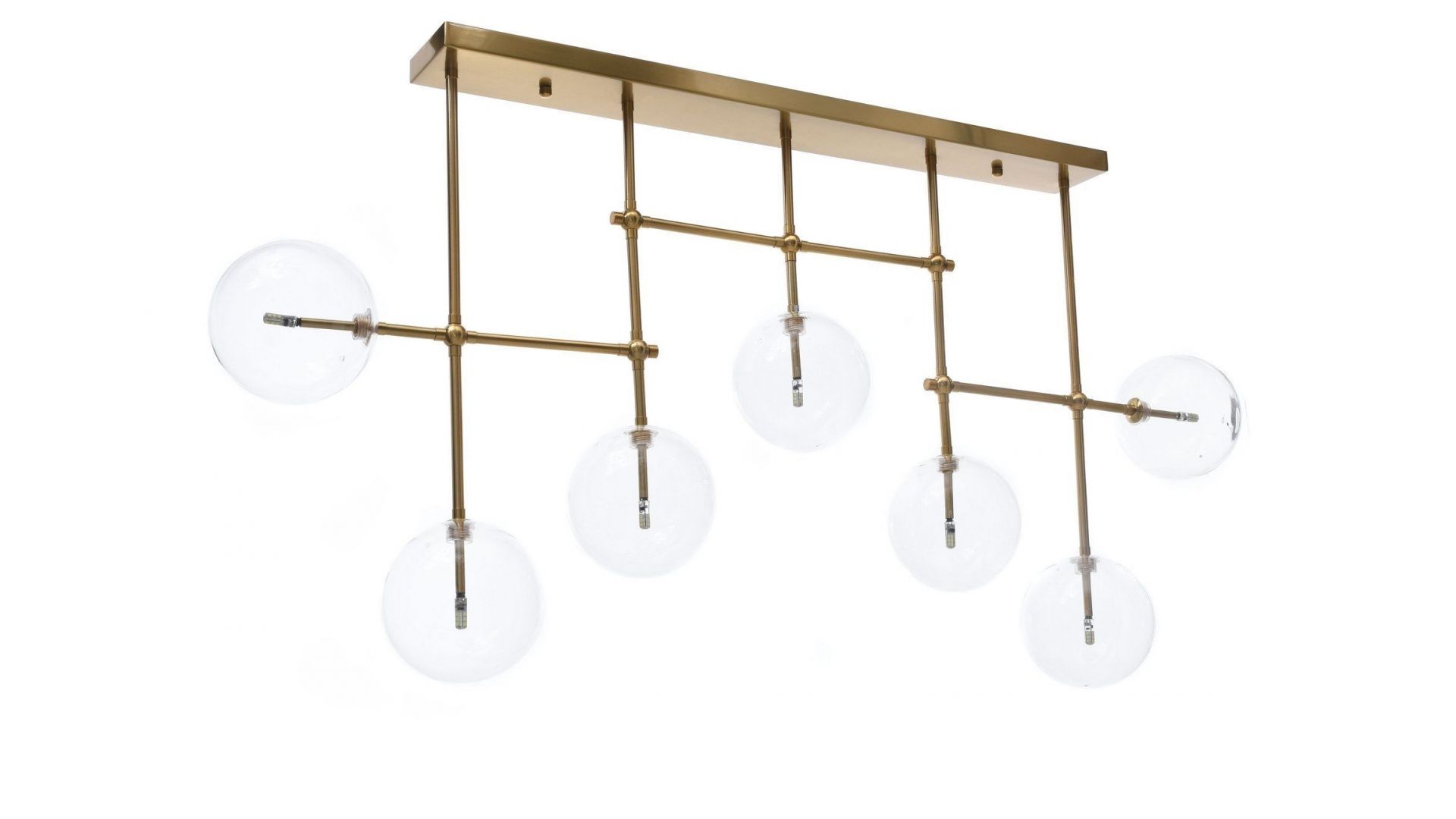 LAMPA SUFITOWA PLAFON NOWOCZESNA ZŁOTO SZCZOTKOWANE BERGAMO W7 LUMINA DECO