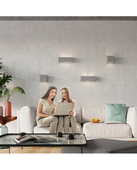 Kinkiet ceramiczny VEGA szary Sollux SL.0877