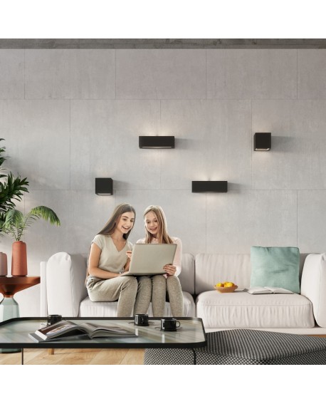 Kinkiet ceramiczny VEGA czarny Sollux SL.0878