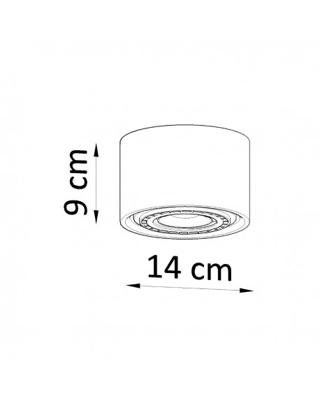 Plafon BASIC 1 beton Sollux SL.0881