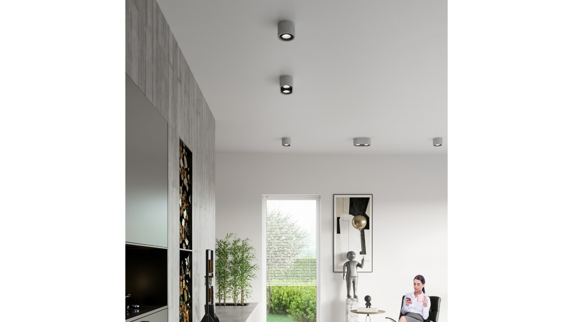 Plafon BASIC 1 beton Sollux SL.0881