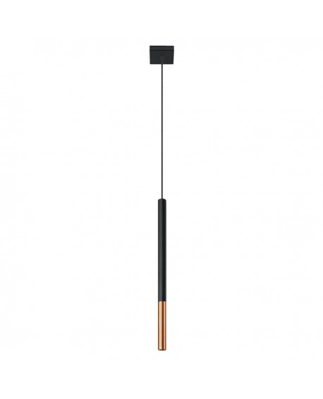 Lampa wisząca MOZAICA 1 czarny/miedź Sollux SL.0888