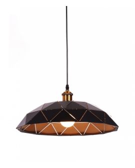 LAMPA WISZĄCA NOWOCZESNA CZARNO-ZŁOTA GROSETTO W1 LUMINA DECO