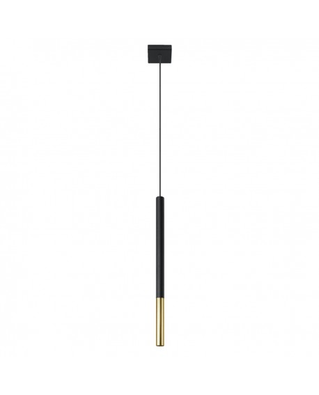 Lampa wisząca MOZAICA 1 czarny/złoto Sollux SL.0891