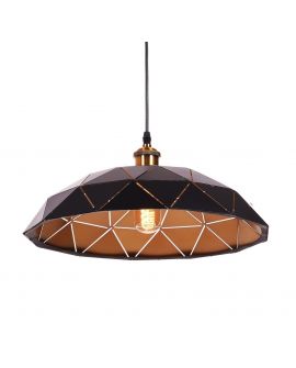 LAMPA WISZĄCA NOWOCZESNA CZARNO-ZŁOTA GROSETTO W1 LUMINA DECO