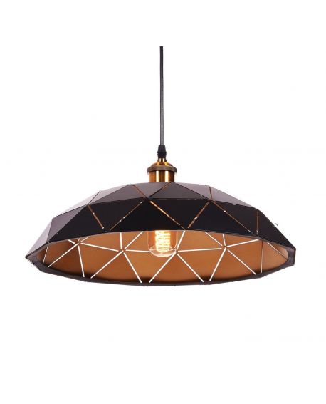 LAMPA WISZĄCA NOWOCZESNA CZARNO-ZŁOTA GROSETTO W1 LUMINA DECO