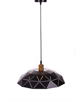 LAMPA WISZĄCA NOWOCZESNA CZARNO-ZŁOTA GROSETTO W1 LUMINA DECO