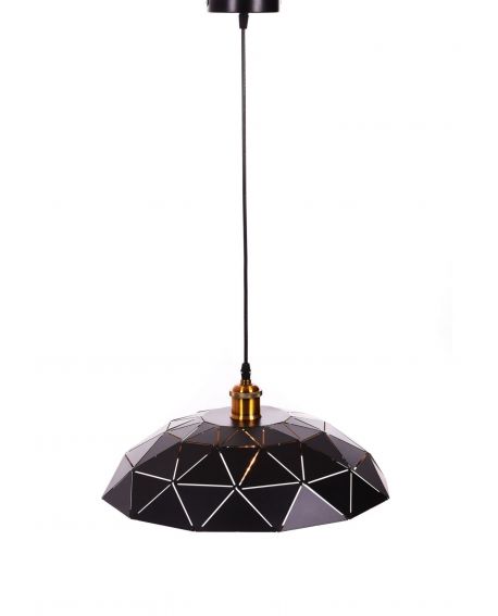 LAMPA WISZĄCA NOWOCZESNA CZARNO-ZŁOTA GROSETTO W1 LUMINA DECO