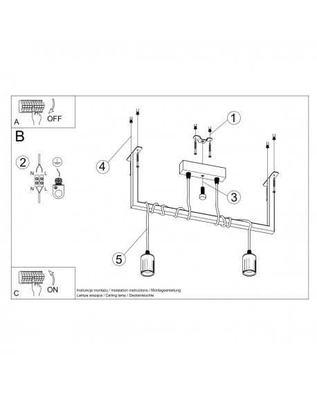 Żyrandol SALAMANCA 2 Sollux SL.0894